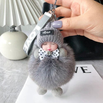 🧸 Soft Plush Doll Keychain