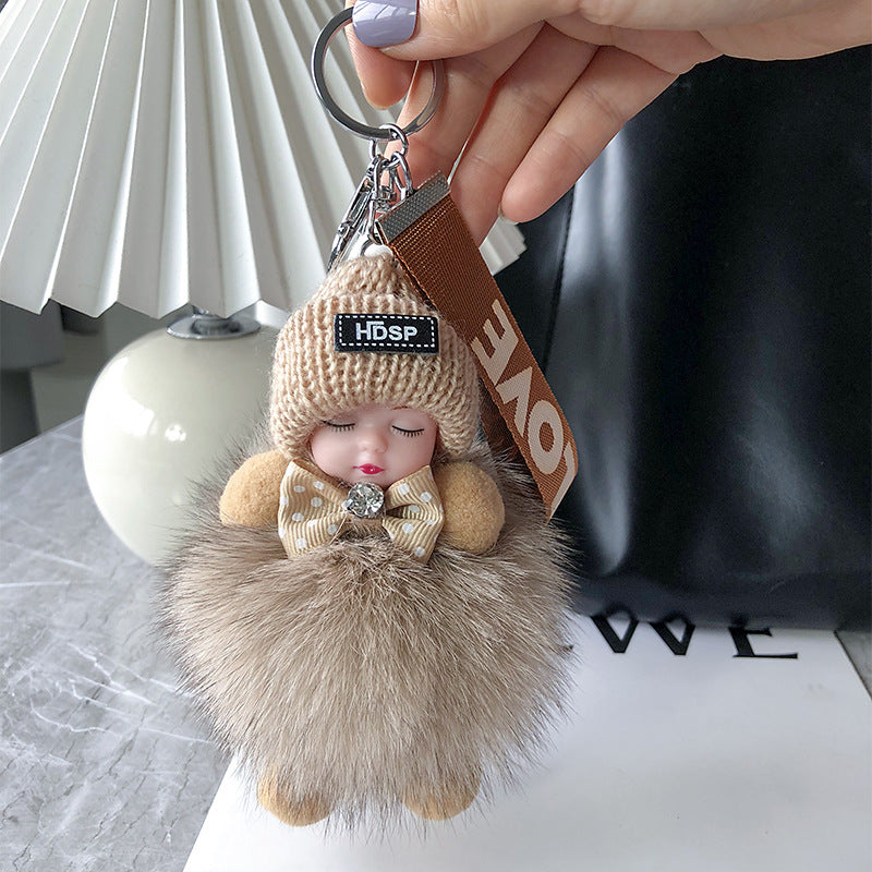 🧸 Soft Plush Doll Keychain