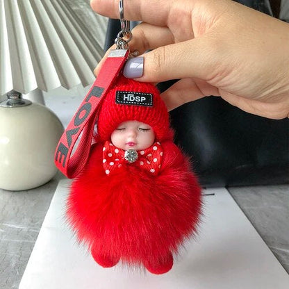 🧸 Soft Plush Doll Keychain