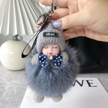 🧸 Soft Plush Doll Keychain