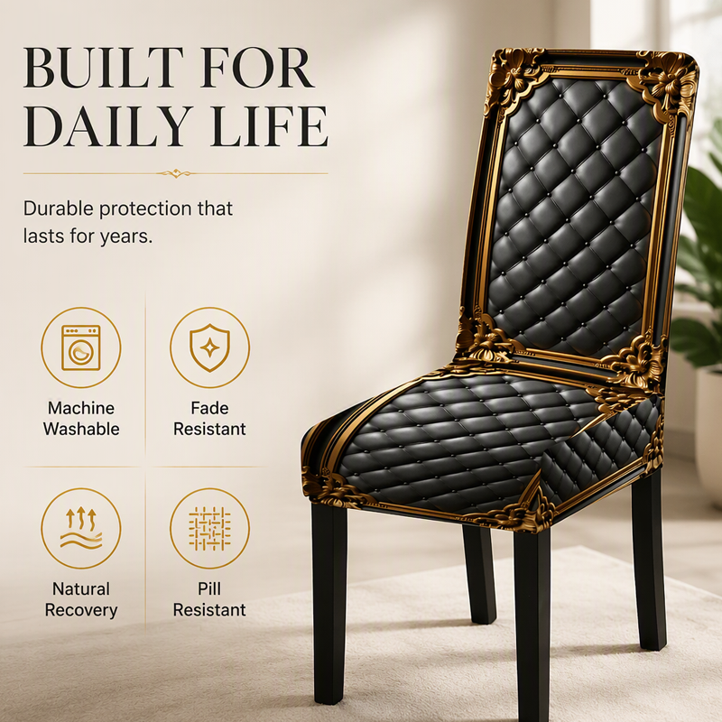 📢📢BUY 3 GET 2 FREE  !! ⏰ Washable Stretch Chair Cover – Snug fit, durable & easy‑clean ✨