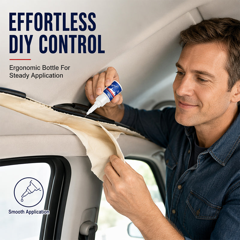 🚗 Car Interior Adhesive – Fix Sagging Headliners & Peeling Leather Fast 🔧
