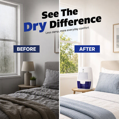 🌫️50% OFF NOW! Portable Mini Dehumidifier for Home‑ Quiet Compact Moisture Absorber, One‑Button Small Dehumidifier for Bedroom, Closet & RV Damp Removal