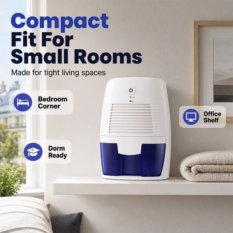 🌫️50% OFF NOW! Portable Mini Dehumidifier for Home‑ Quiet Compact Moisture Absorber, One‑Button Small Dehumidifier for Bedroom, Closet & RV Damp Removal