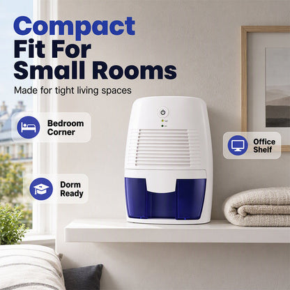 🌫️50% OFF NOW! Portable Mini Dehumidifier for Home‑ Quiet Compact Moisture Absorber, One‑Button Small Dehumidifier for Bedroom, Closet & RV Damp Removal