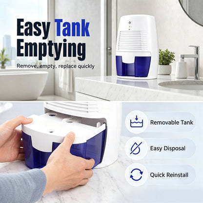 🌫️50% OFF NOW! Portable Mini Dehumidifier for Home‑ Quiet Compact Moisture Absorber, One‑Button Small Dehumidifier for Bedroom, Closet & RV Damp Removal