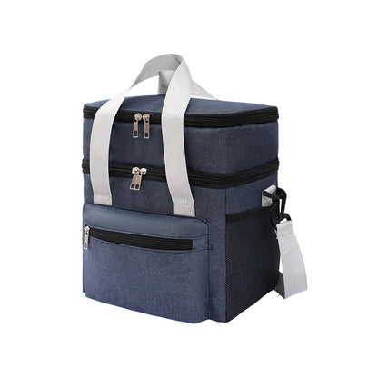 Double Layer Insulated Lunch Bag