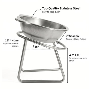 🐶2026 HOT SALE🥳💞50K+ SOLD! 🐱✨ 50% OFF!💥15° Tilted Orthopaedic Feeding Bowl🥣