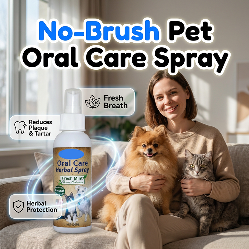 🐾50% OFF NOW! Gentle Pet Dental Cleaning Spray‑ Vet‑Formulated Tartar Remover Spray for Dogs & Cats, Safe Oral Care Solution to Eliminate Bad Breath & Reduce Plaque