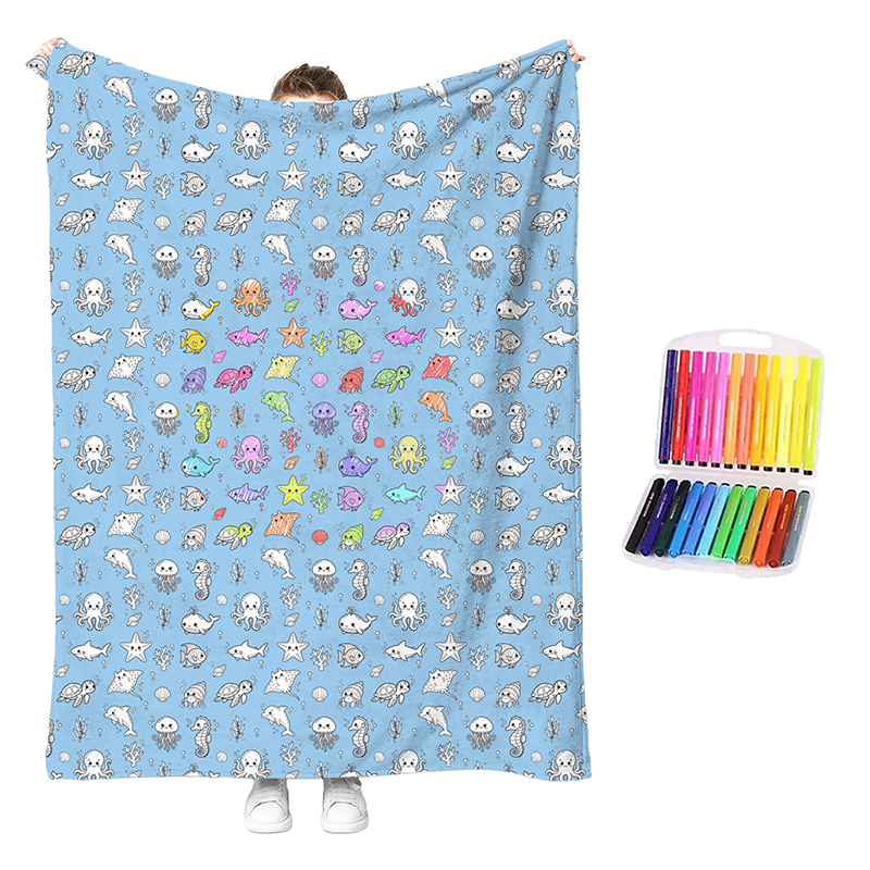 🎨 LIMITED‑TIME 50% OFF! 💛 DIY Coloring Blanket Kit – Soft, Washable, Creative‑Fun ✨