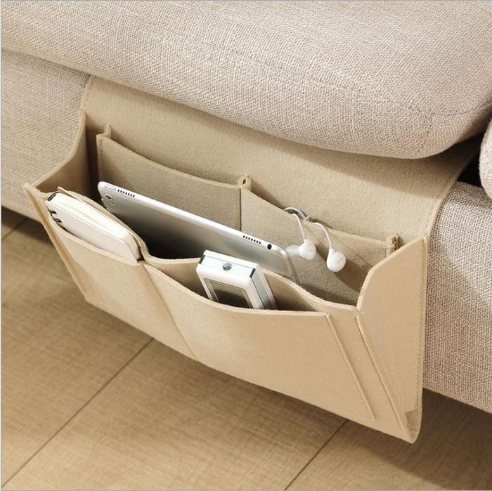 🥳HOT SALE🥳🛏️50% OFF NOW! Bedside Hanging Storage Bag‑Multi‑Pocket Bed Caddy Organizer