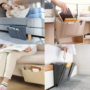 🥳HOT SALE🥳🛏️50% OFF NOW! Bedside Hanging Storage Bag‑Multi‑Pocket Bed Caddy Organizer