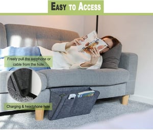 🥳HOT SALE🥳🛏️50% OFF NOW! Bedside Hanging Storage Bag‑Multi‑Pocket Bed Caddy Organizer