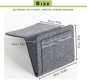 🥳HOT SALE🥳🛏️50% OFF NOW! Bedside Hanging Storage Bag‑Multi‑Pocket Bed Caddy Organizer
