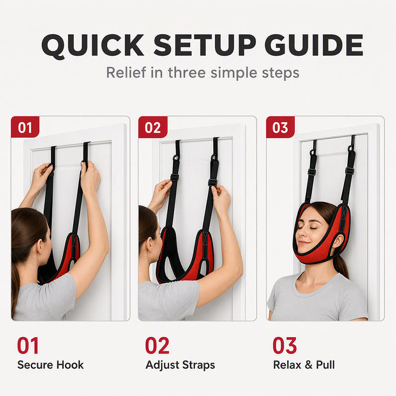 ⏳Limited-time 50% off⏰Over Door Cervical Traction Device for Neck Pain Relief💆