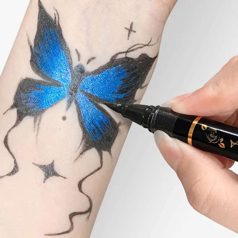 🥳2026 HOT SALE🥳💞50K+ SOLD! 🎨✨ 50% OFF! Temporary Tattoo Markers – 10/15 vivid colours, flexible brush tip, waterproof & non-toxic. Perfect for Halloween & face art! 🎃💚
