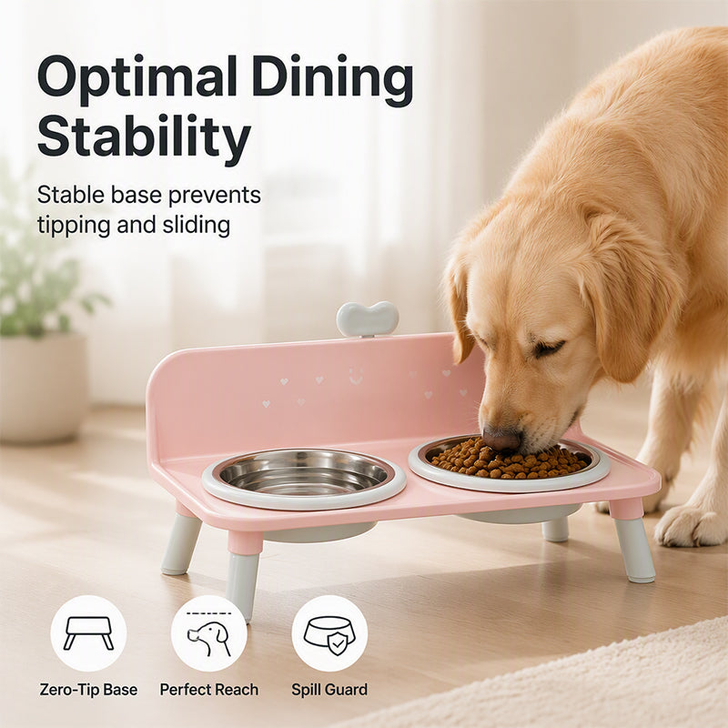 ⏳Time-Limited Special⏰🐾Elevated Double Pet Bowl Feeder | More Natural Feeding Posture For Pets✨
