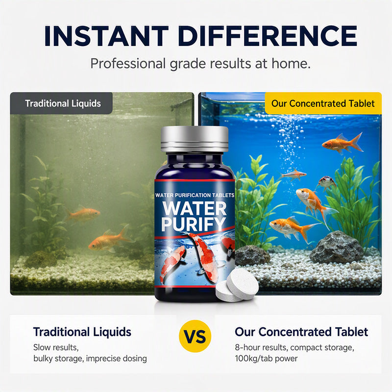 🥳HOT SALE🥳💞50K+ SOLD! Aquarium Tablets –50 tablets, nitrifying bacteria & clear water. Less maintenance – grab yours! ✅