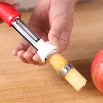 🍎 2-in-1 Fruit Corer & Peeler | Easy Prep Tool