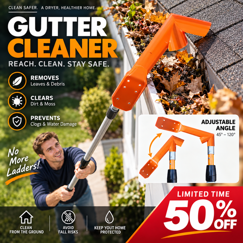 ✨ No-Climb Gutter Cleaning Tool