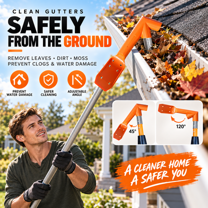 ✨ No-Climb Gutter Cleaning Tool