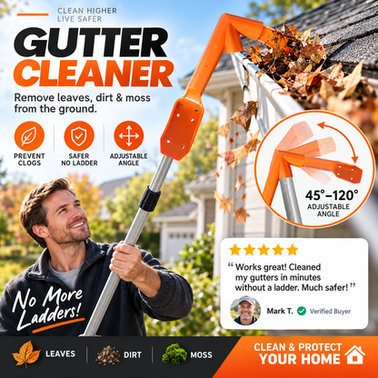 ✨ No-Climb Gutter Cleaning Tool