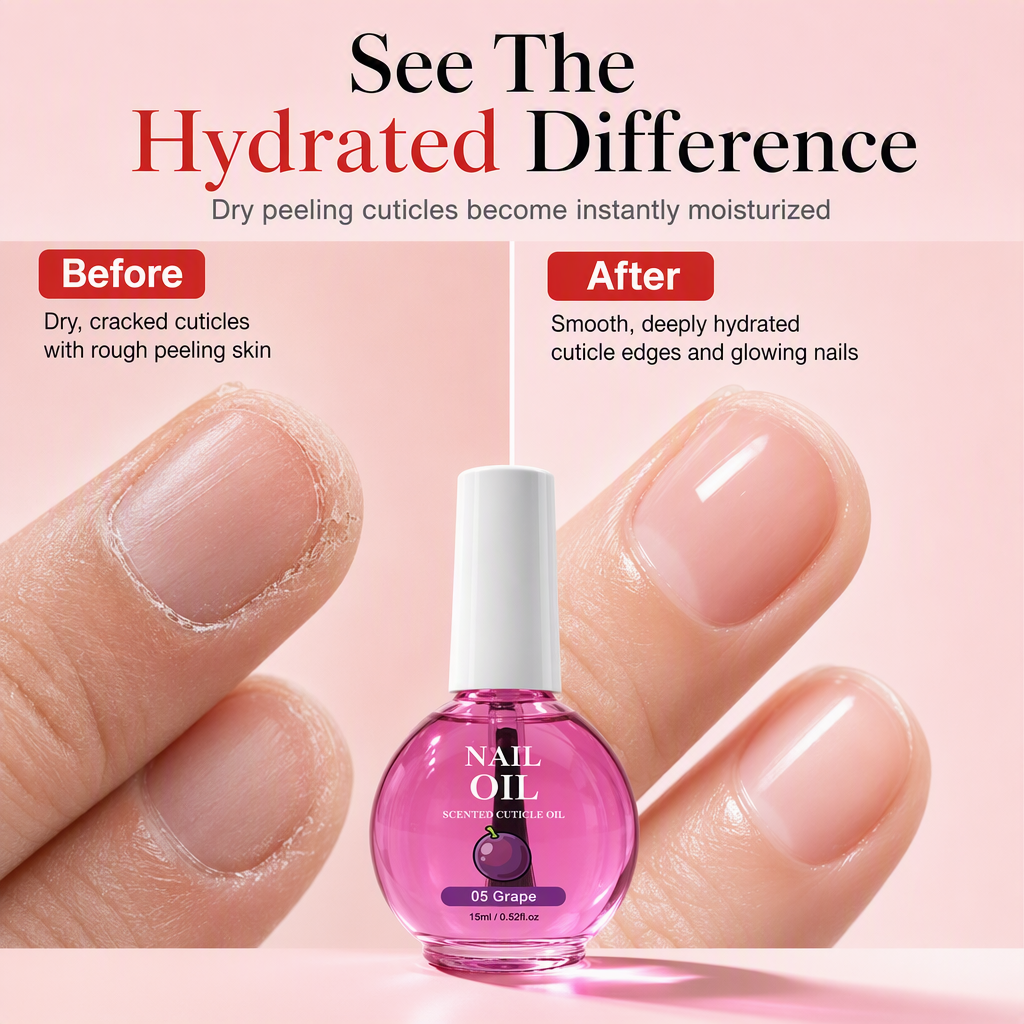 🥳 Hot Sale! 💞 Cuticle Care Oil—Deeply moisturizing, available in 6 scents, and comes with a precision brush. Get healthy, beautiful nails—hurry and grab yours now! ✅