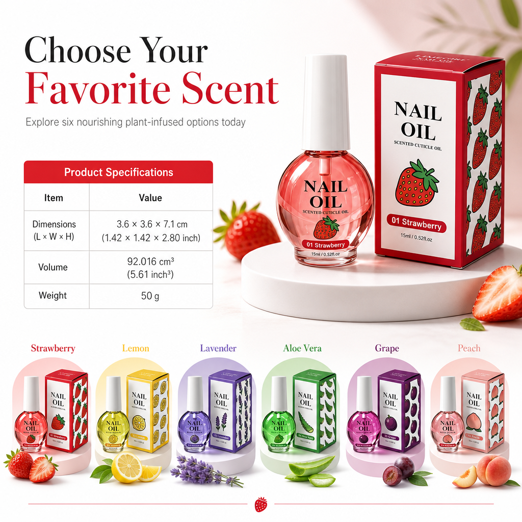 🥳 Hot Sale! 💞 Cuticle Care Oil—Deeply moisturizing, available in 6 scents, and comes with a precision brush. Get healthy, beautiful nails—hurry and grab yours now! ✅