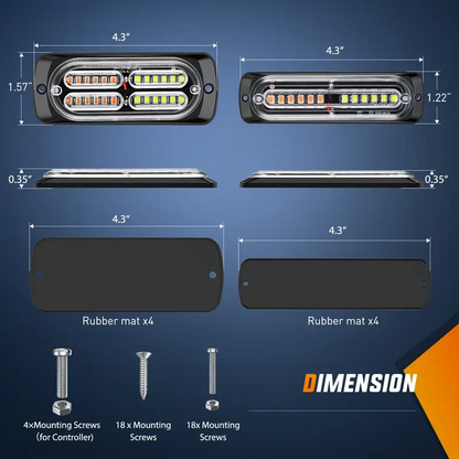 📢📢50% OFF !! ⏰Ultra Thin LED Truck Strobe Warning Lights