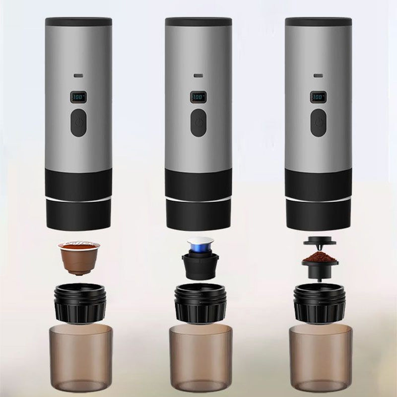 ⏳Time-Limited Special⏰ Portable Espresso Maker – digital display, Type-C rechargeable, 90ml tank & 120ml cup. Enjoy fresh hot coffee anywhere! 🛡️💪