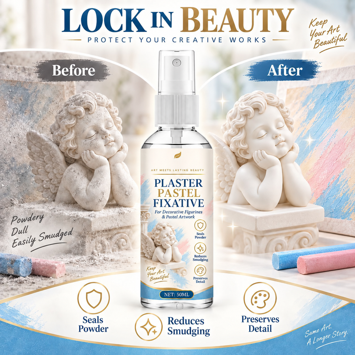 🎨 Fixative Spray for Pastel Art and Ornaments