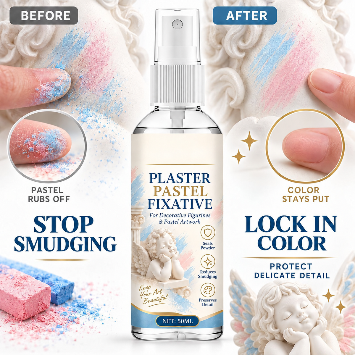 🎨 Fixative Spray for Pastel Art and Ornaments
