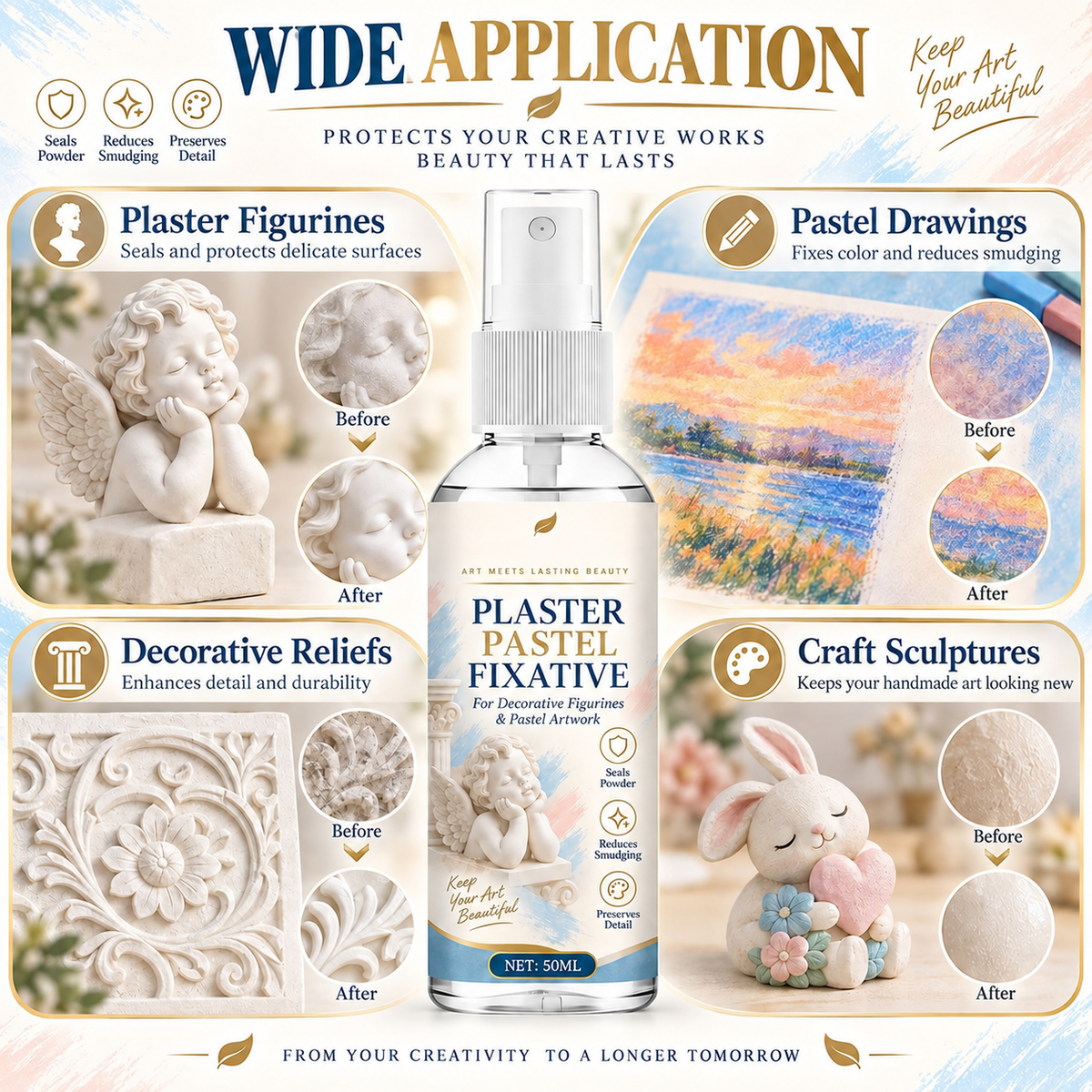 🎨 Fixative Spray for Pastel Art and Ornaments