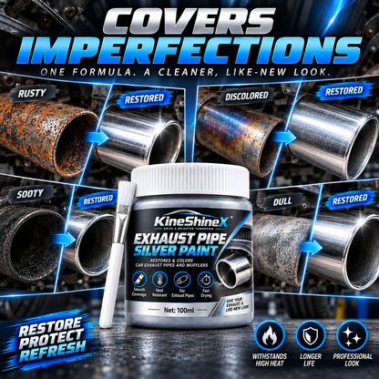 Exhaust Pipe Silver Restoration Paint