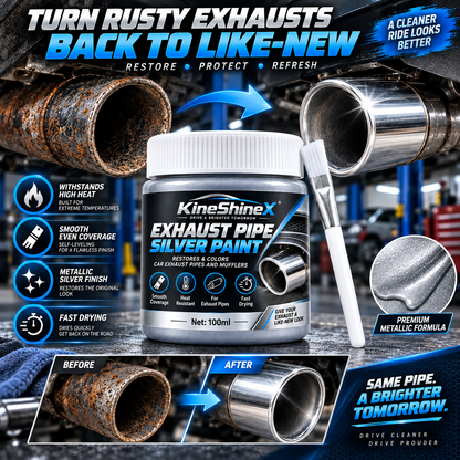 Exhaust Pipe Silver Restoration Paint