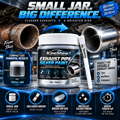 Exhaust Pipe Silver Restoration Paint