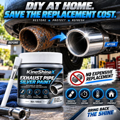 Exhaust Pipe Silver Restoration Paint