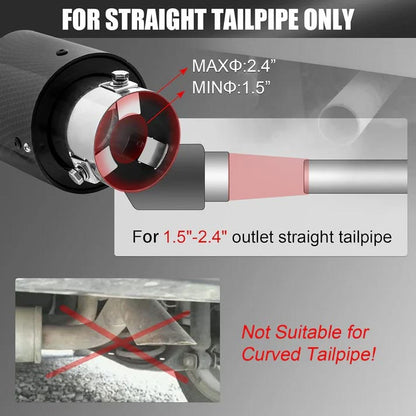 📢📢50% OFF !! ⏰ LED Exhaust Tip – Flame effect, carbon sleeve & universal fit 💨