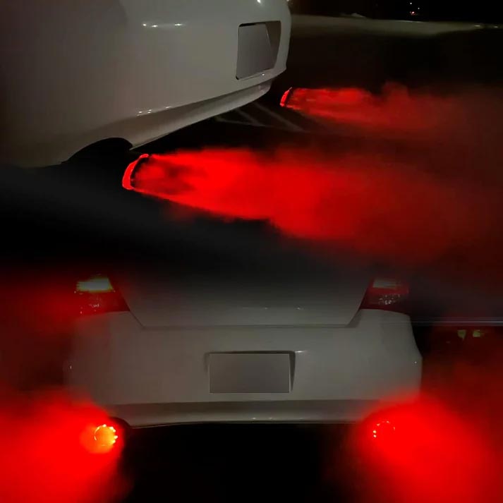 📢📢50% OFF !! ⏰ LED Exhaust Tip – Flame effect, carbon sleeve & universal fit 💨