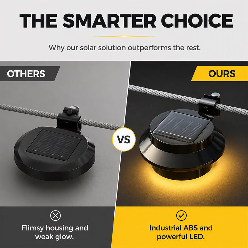🥳💞Light Any Fence Instantly! No-Wire Solar Gutter Lamp