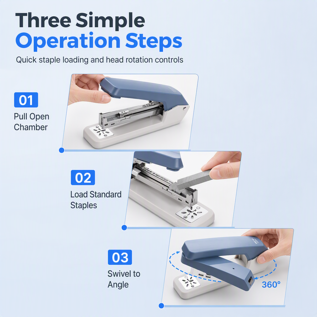 360° Rotating Booklet Stapler