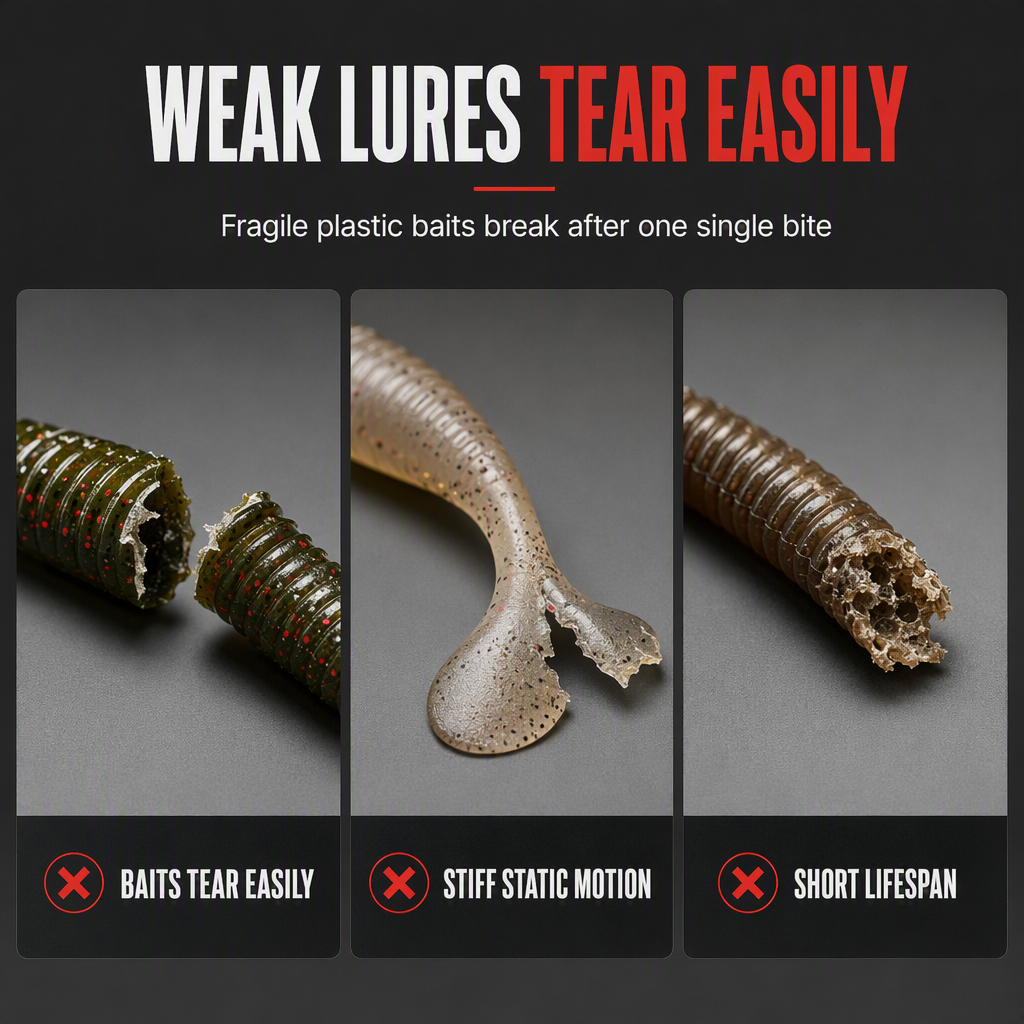 Soft Plastic Worm Fishing Lures