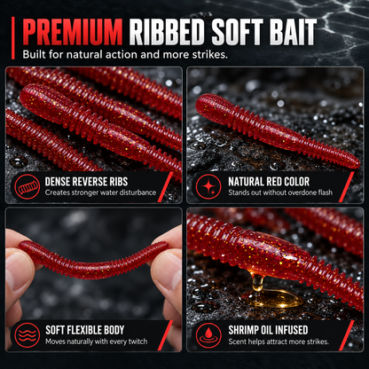 Soft Plastic Worm Fishing Lures