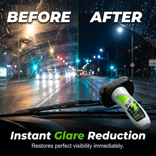 🚗 Car Glass Oil Film Cleaner Brush