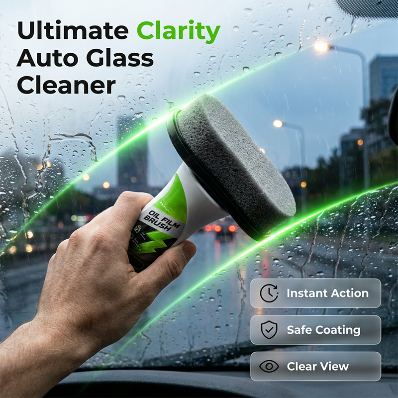🚗 Car Glass Oil Film Cleaner Brush