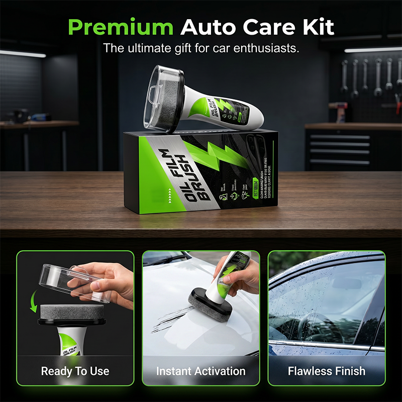 🚗 Car Glass Oil Film Cleaner Brush