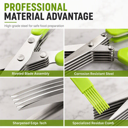 🌿 Multi-Blade Herb Scissors | Quick Kitchen Prep