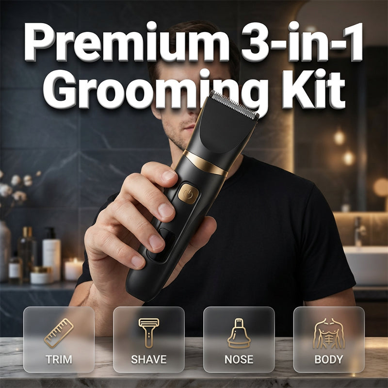 ✂️ 50% OFF NOW! 🔋 3-in-1 Grooming Kit – USB Rechargeable, LED Display & Stainless Steel Blades – For Nose, Ear & Detail Trimming 💈