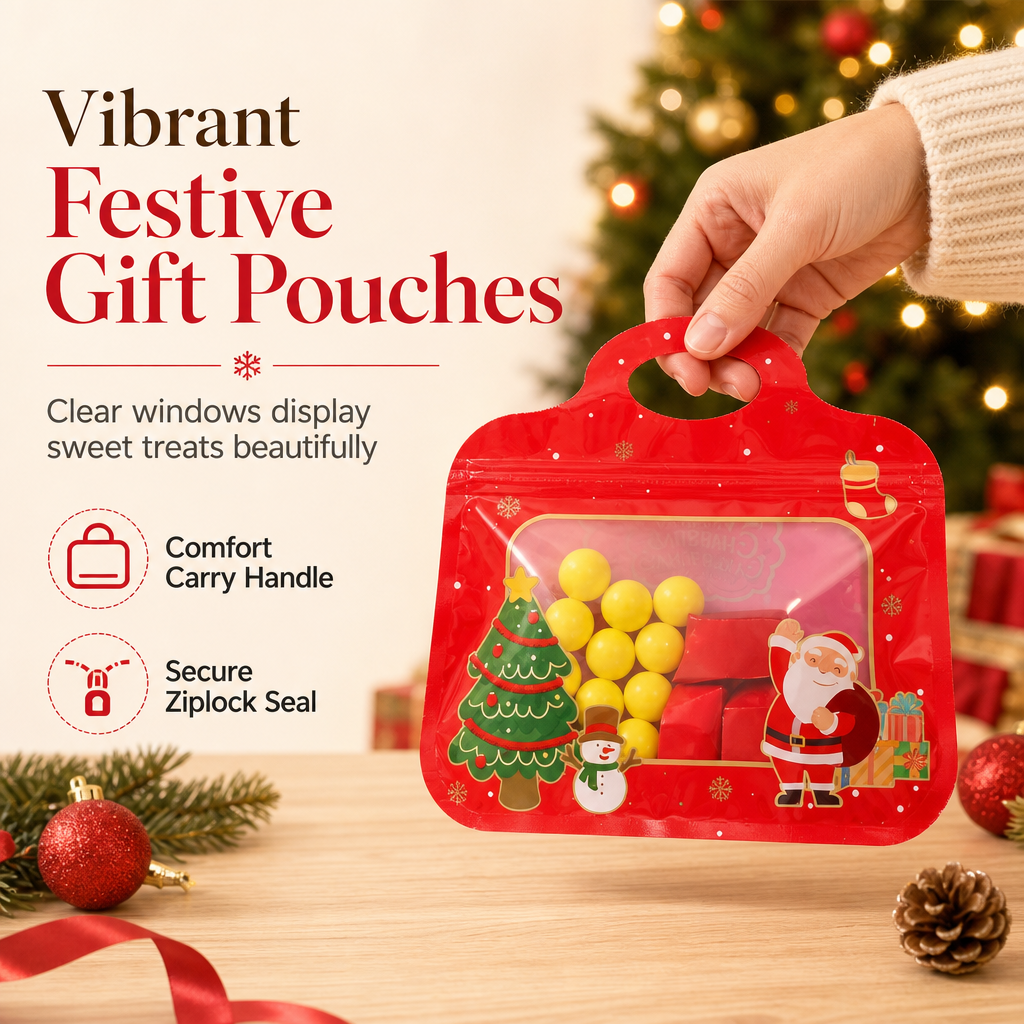 Christmas Self Sealing Gift Bags 