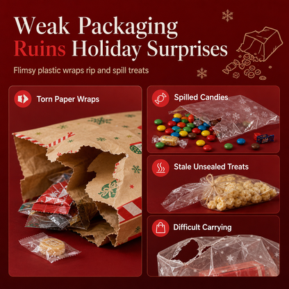 Christmas Self Sealing Gift Bags 